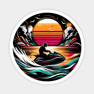 Vintage Grafitti Jetski Design Magnet